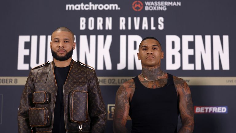 File photo dated 08-12-2022 of Chris Eubank Jr. (left) and Connor Penn.  Discussions are underway over a Connor Penne and Chris Eubank Jr fight this summer, but another member of the famous boxing families is keen to get in on the action.  Release date: Tuesday, March 28, 2023..