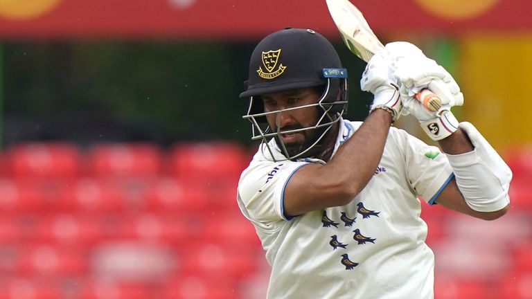 Cheteshwar Pujara will be suspended for Sussex's County Championship match at Derbyshire