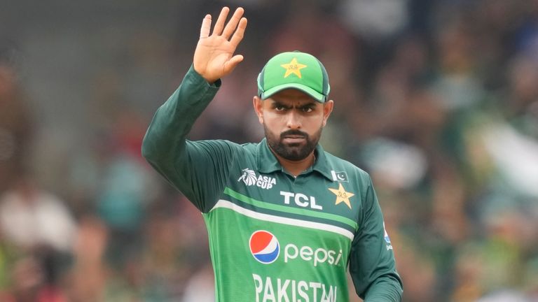 Pakistan's captain Babar Azam in action during the 2023 Asia Cup (Associated Press)