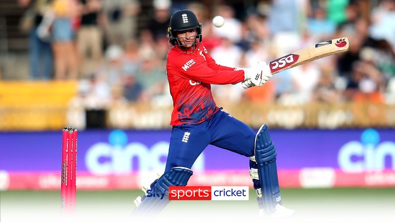 Danni Wyatt hits the first ball straight to cover and is caught out to give England a nightmare start!