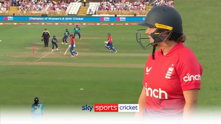 A complete breakdown in communication between Alice Capsey and Maia Bouchier ends up with both batters at the bowler’s end and the nightmare start continues for England!