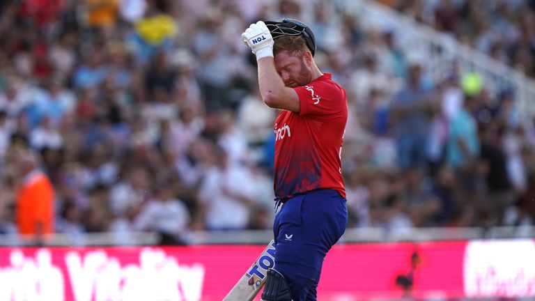 Jonny Bairstow is caught out after fantastic start.