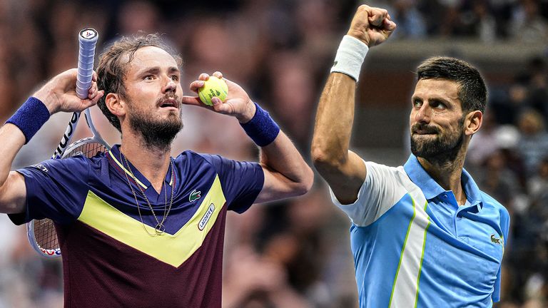 Daniil Medvedev will take on Novak Djokovic in the US Open men's singles final on Sunday