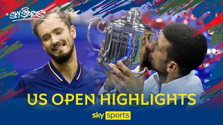 Highlights of the US Open final between Daniil Medvedev and Novak Djokovic at Flushing Meadows in New York