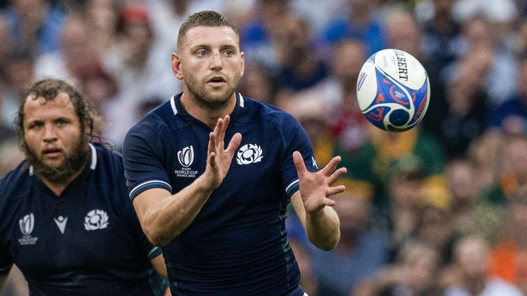 Scotland's Finn Russell in action during a Rugby World Cup match between South Africa
