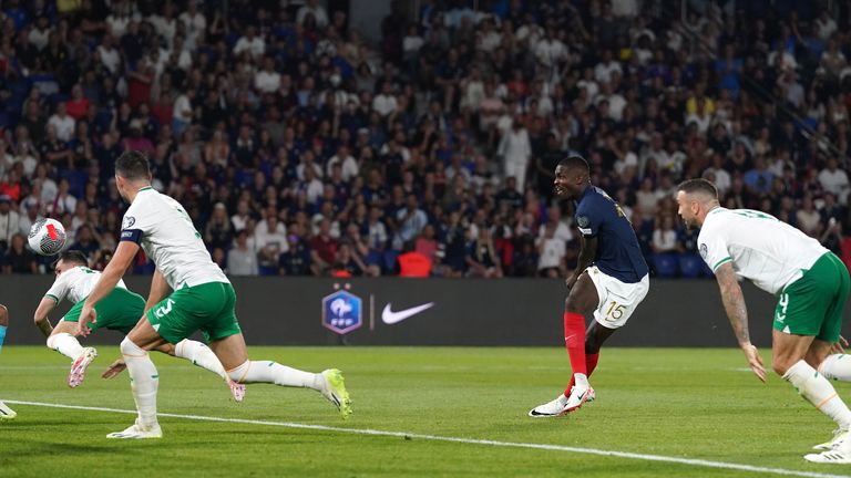 Thuram scored his first France goal after half time