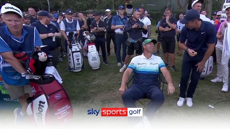 Padraig Harrington took a seat, while Rory McIlroy was also forced to wait as slow play hampered the second round of the BMW Championship.