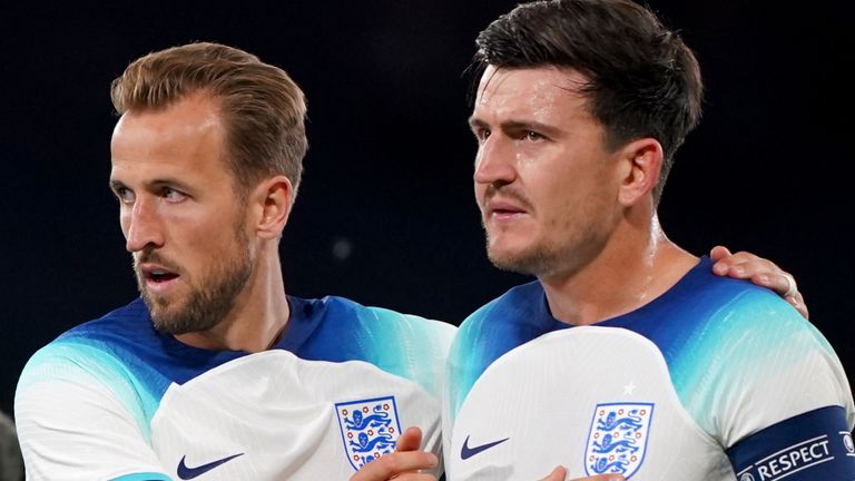 Harry Kane avec Harry Maguire