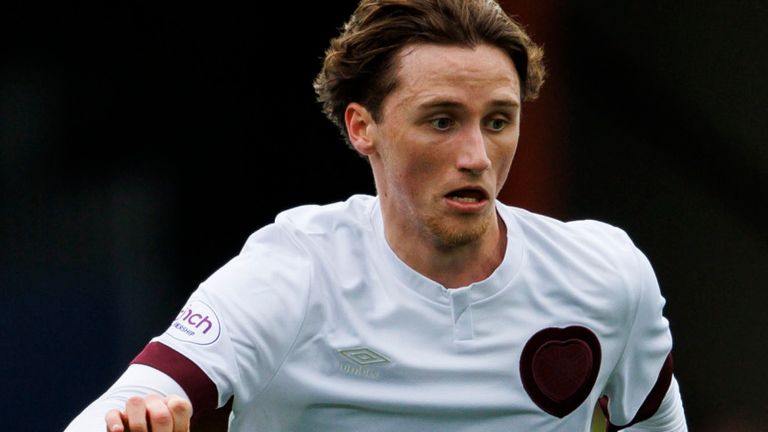 Hearts&#39; Alex Lowry during a cinch Premiership match between Ross County and Heart of Midlothian at the Global Energy Stadium, on September 30, 2023, in Dingwall, 