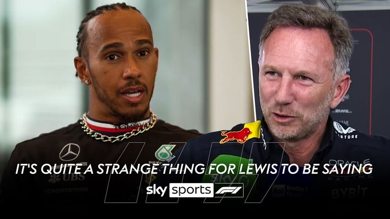 Red Bull team principal Christian Horner has hit back at Lewis Hamilton's claim that Max Verstappen has not risen to the challenge of racing against his strong teammates.