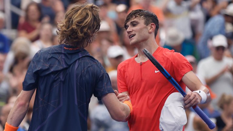 Jack Draper fell in four sets to Andrey Rublev at the US Open