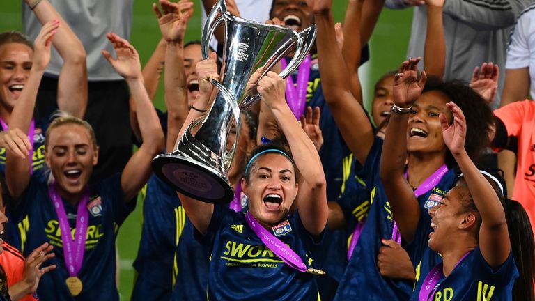 Jodie Taylor won the Champions League with Lyon in 2020