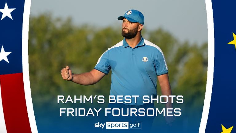 Jon Rahm was on brilliant form for Team Europe as he partnered Tyrrell Hatton to beat Scottie Scheffler and Sam Burns 4&3 during the Friday foursomes at the Ryder Cup in Rome.