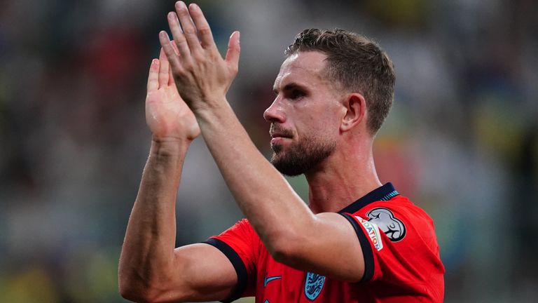 Jordan Henderson a disputé son premier match pour l'Angleterre depuis son arrivée en Arabie Saoudite