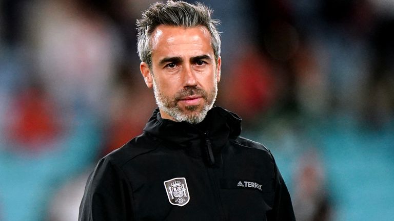 Jorge Vilda pictured prior to kick off during the Women's World Cup