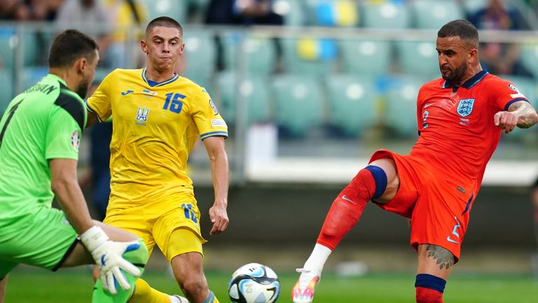 Kyle Walker was England's standout player against Ukraine in Poland