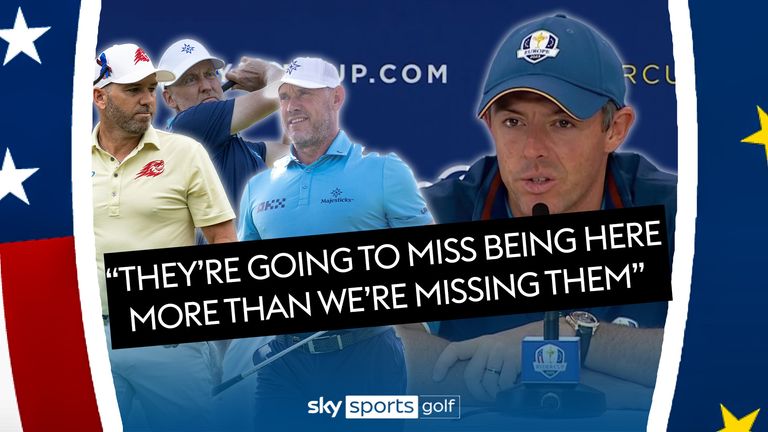 Rory McIlroy say its 'certainly strange' not having Ryder Cup veterans Sergio Garcia, Lee Westwood and Ian Poulter around and it'll really hit them this week. 