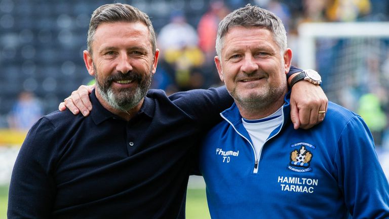 Derek McInnes (L) and Tony Docherty 