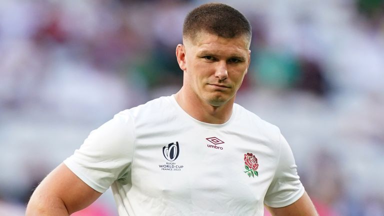 England captain Owen Farrell before the Rugby World Cup 2023, Pool D match at the Stade de Nice