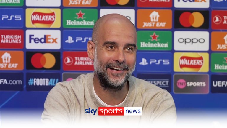 Pep Guardiola says his Manchester City team will try and win the Champions League for the second year in a row ahead of their first match in the competition this season.