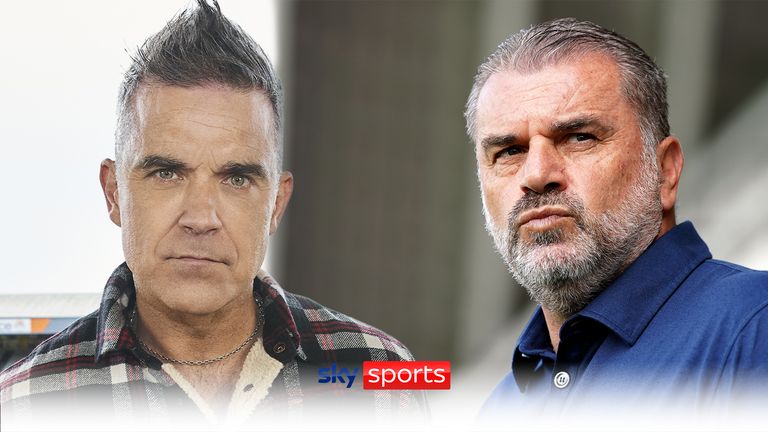 What did Ange Postecoglou make of the Robbie Williams tribute?