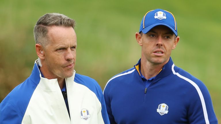 Rory McIlroy (right) will play a key role in Luke Donald's team this month in Rome
