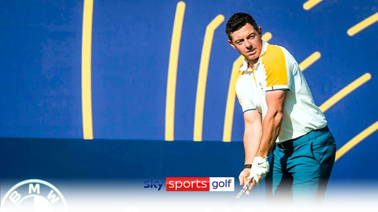 Rory McIlroy heads the practice at the Ryder Cup