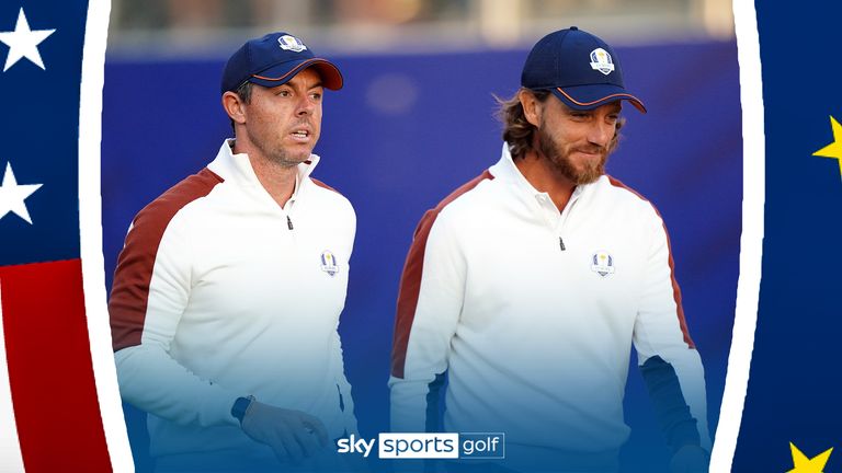 RORY MCILROY AND TOMMY FLEETWOOD SATURDAY AT THE RYDER CUP