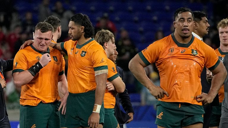 Australia lost 6-40 against Wales in a Rugby World Cup Pool C match