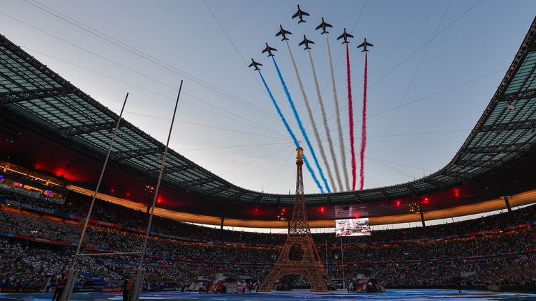 France put on a show in the opening ceremony of the 2023 Rugby World Cup at Stade de France