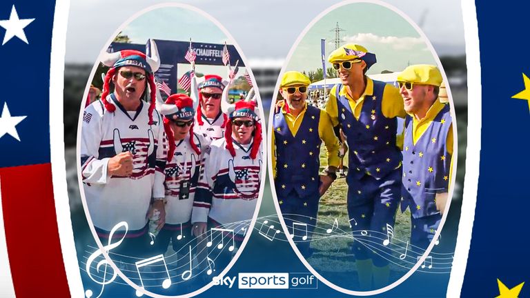 Teams Europe and Team USA's fans go head to head with their own songs - but who does it better?
