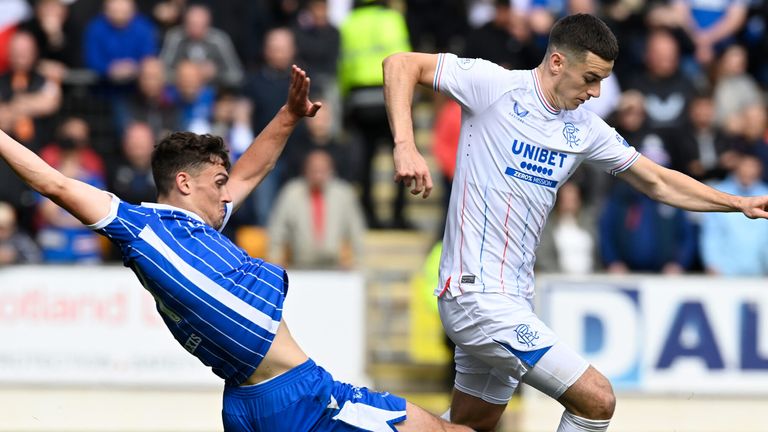 Dara Costelloe makes a lunging challenge on Tom Lawrence