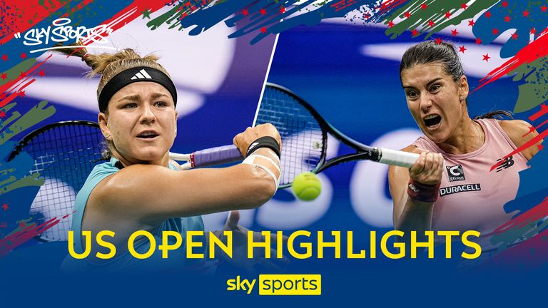 Sorana Cirstea against Karolina Muchova in the US Open