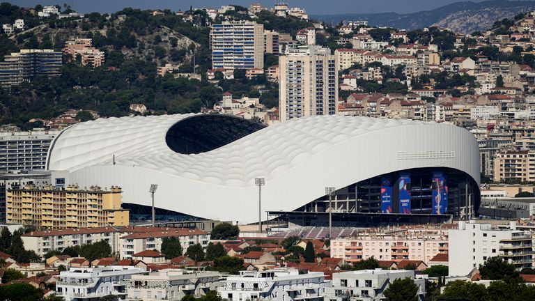 The Stade Velodrome played host to England's opening 2023 Rugby World Cup Pool D clash vs Argentina 