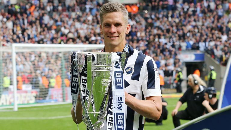 Steve Morrison scored at Wembley in the Championship final to win promotion for Millwall in 2017