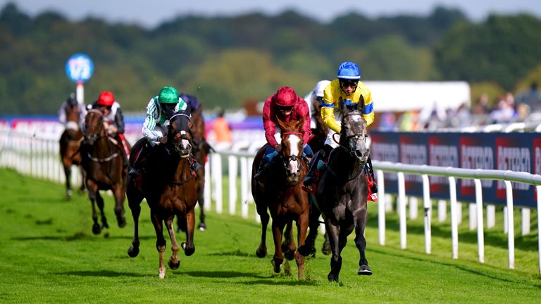 Sumo Sam and Rossa Ryan win the Park Hill Stakes at Doncaster