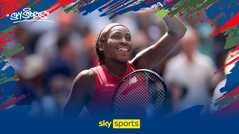 Coco Gauff wins a final, intense rally againstJelena Ostapenko to seal her spot into the US Open semi-finals.