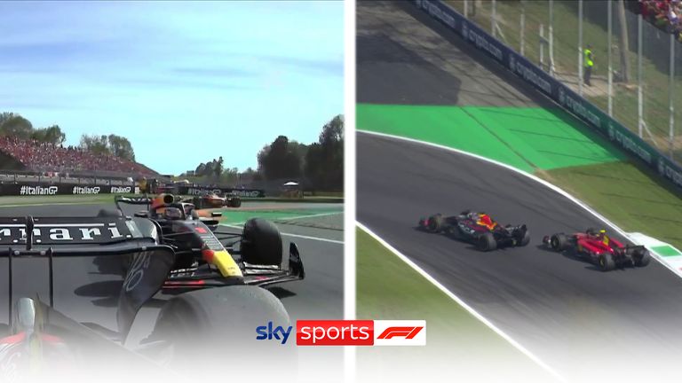 &#39;He can fight no more!&#39; | Max Verstappen takes lead from battling Carlos Sainz