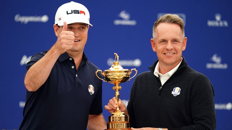 Zach Johnson and Luke Donald ahead of the 2023 Ryder Cup in Rome (PA  Images)