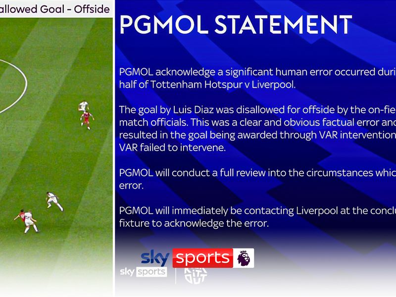 Liverpool receive apology from the PGMOL after VAR blunder