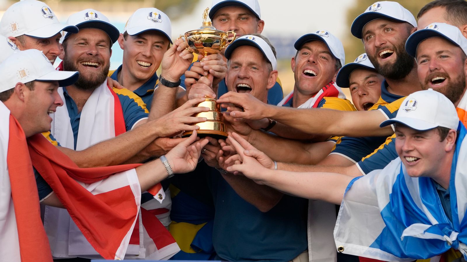 Ryder Cup: Europe regain trophy as Rory McIlroy and Viktor Hovland star in victory over USA in Rome