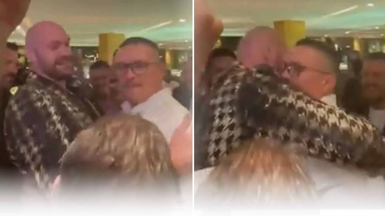 'Let's hug it out!' - Tyson Fury and Oleksandr Usyk embrace in Saudi ...