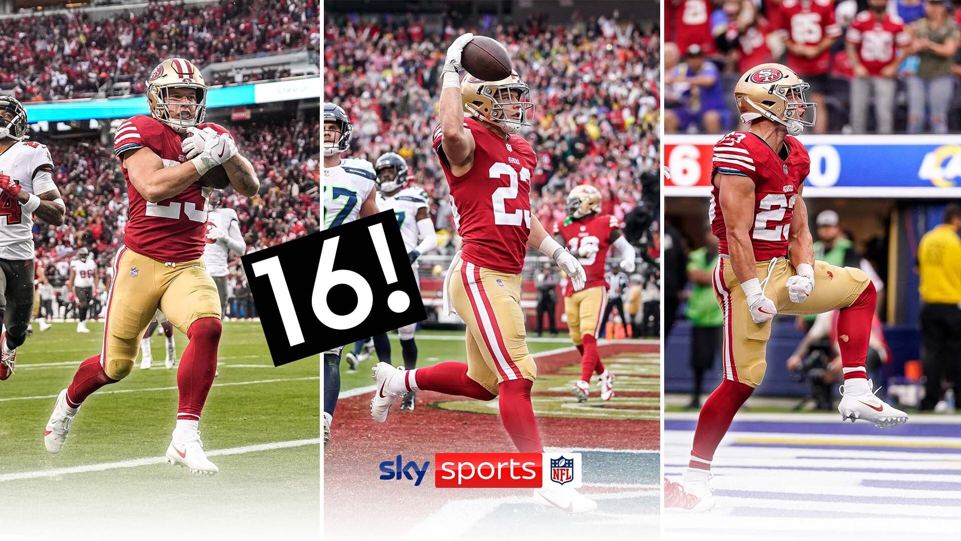 McCaffrey's 16-game touchdown streak!