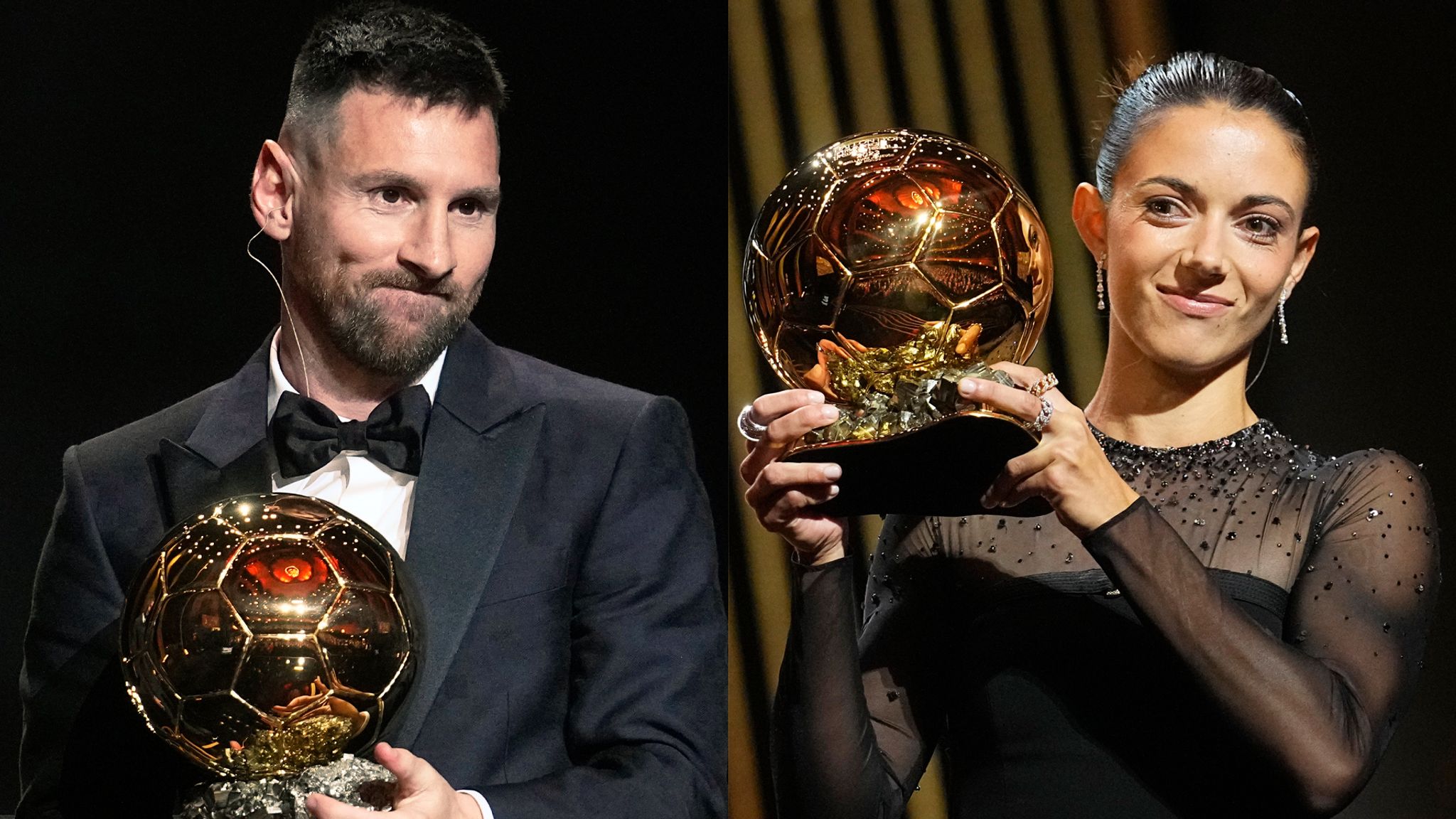 Ballon d'Or 2023 ceremony: Lionel Messi and Aitana Bonmati win the 2023  men's and women's Ballon d'Ors!