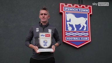 Ipswich's McKenna named Manager of the Month after strong start
