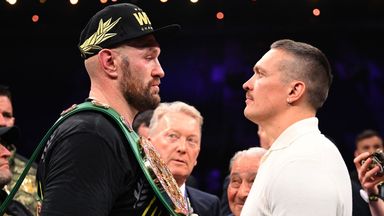 Tyson Fury and Oleksandr Usyk face off after the former narrowly edged out Francis Ngannou 