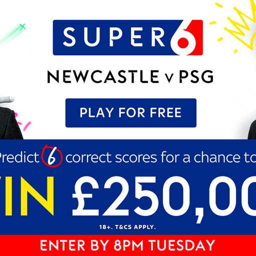 รับรางวัล £250,000 ด้วย Super 6!