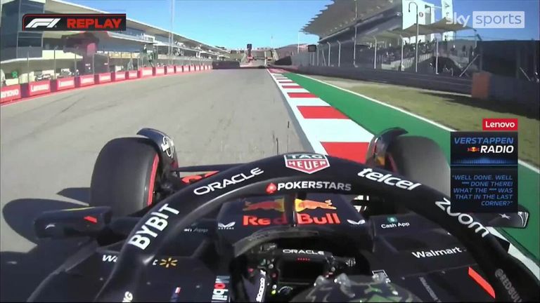 Verstappen a été entendu à la radio après avoir perdu son adhérence à cause de l'air turbulent coincé derrière son coéquipier Sergio Perez lors de la Q3 du Grand Prix des États-Unis.