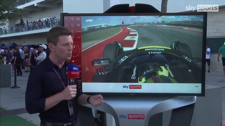 Sky F1's Anthony Davidson was at the SkyPad to analyse Lewis Hamilton's race and how close he was to taking the win in Austin