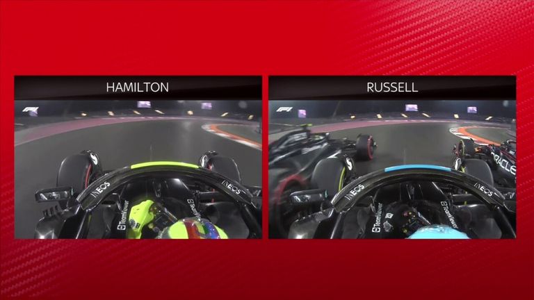 Sky F1's Karun Chandhok takes a closer look at the Mercedes opening lap collision between George Russell and Lewis Hamilton